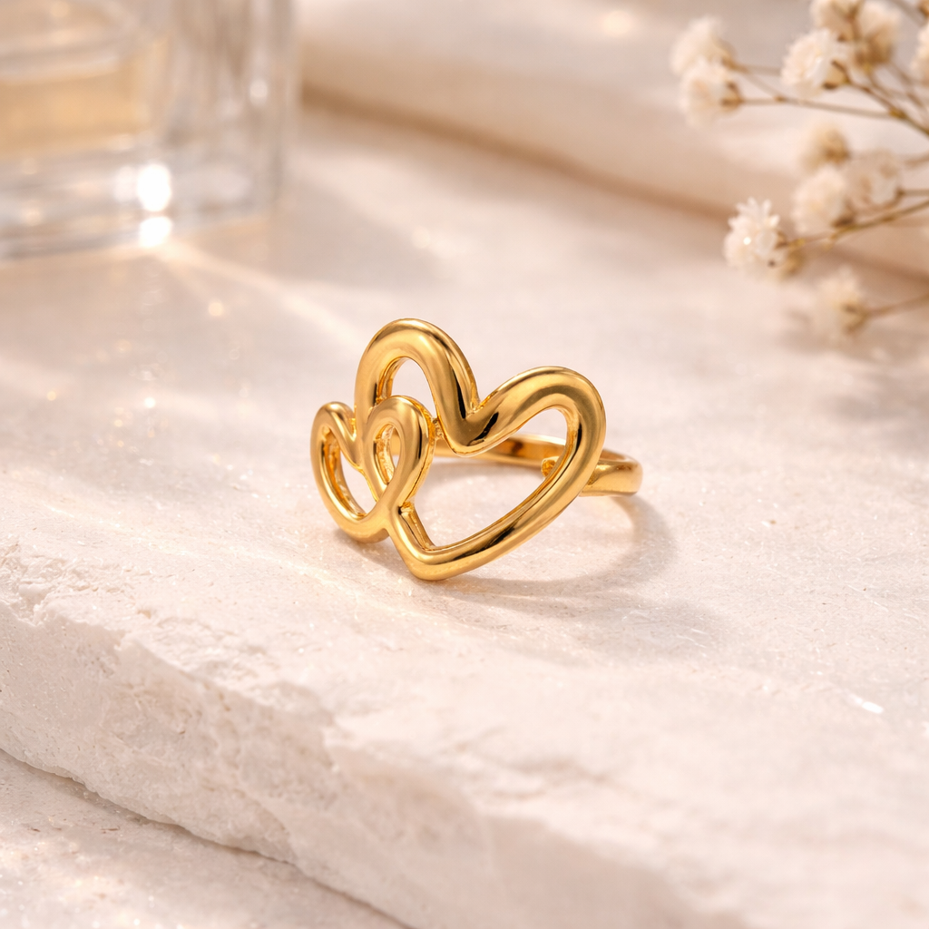 Anti Tarnish Heart Ring
