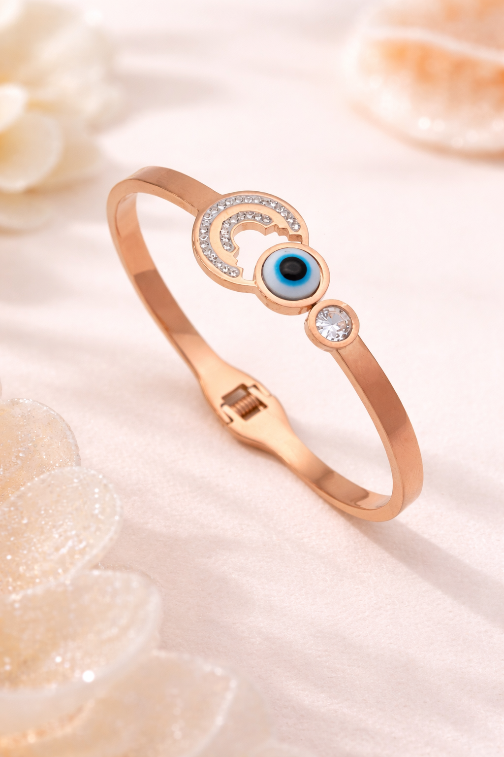 Anti Tarnish Evil Eye Rose Gold Bracelet