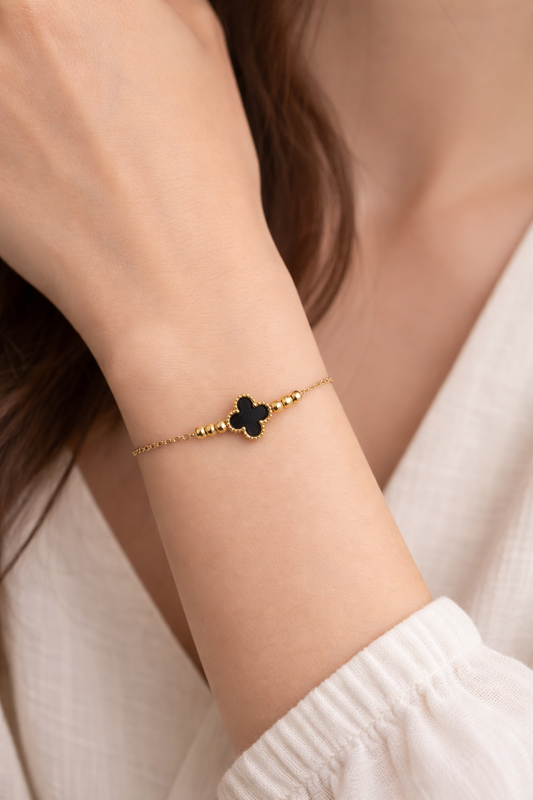 Anti Tarnish Clover Chain Bracelet