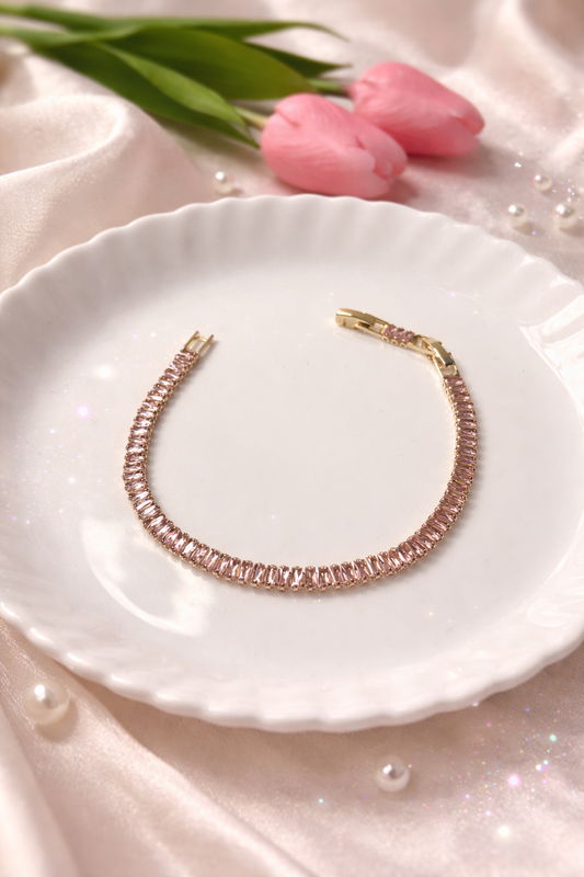 Pink Tennis Bracelet