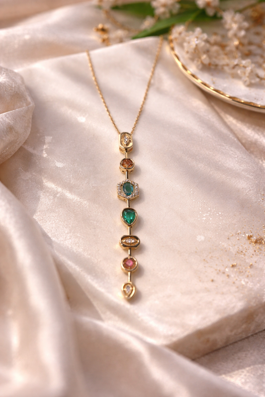 Anti Tarnish Gemstone Necklace
