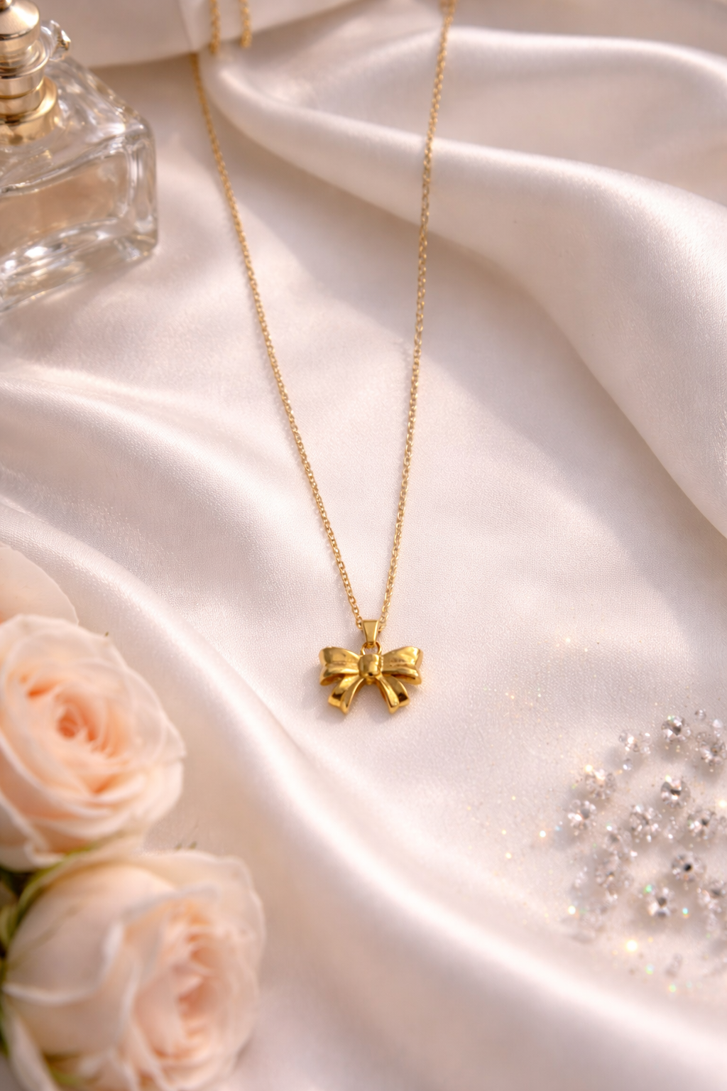 Anti Tarnish Bow Necklace