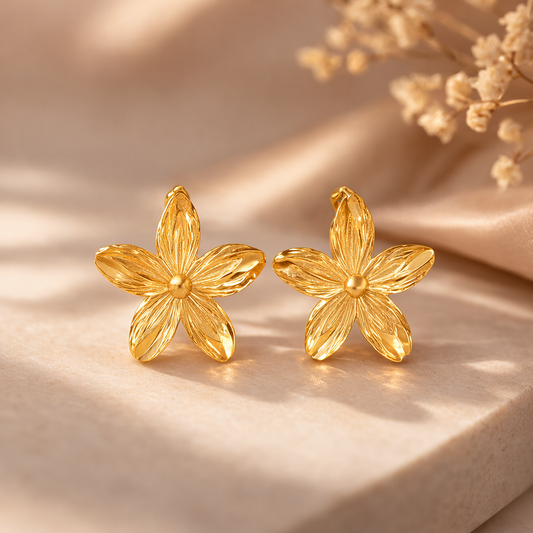 Anti Tarnish Flower Studs