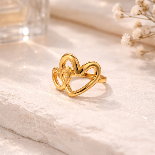 Anti Tarnish Heart Ring