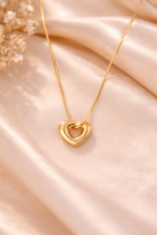 Anti Tarnish Heart Necklace
