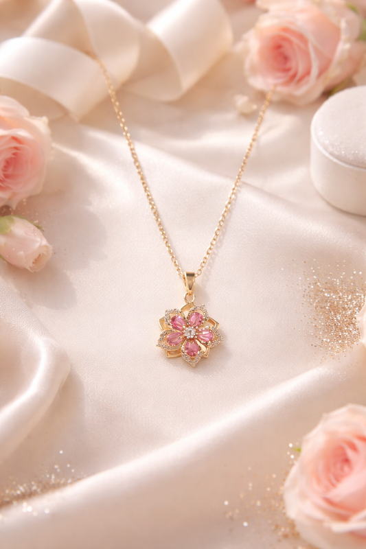 Anti Tarnish Flower Necklace
