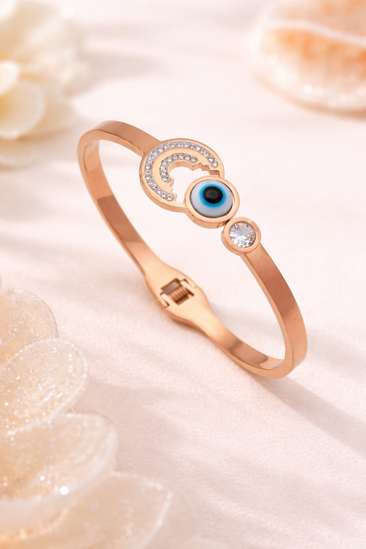 Anti Tarnish Evil Eye Rose Gold Bracelet